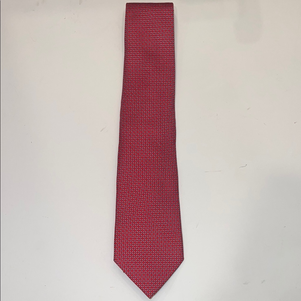 Luigi Borelli Classic Red Silk Necktie with Subtle Texture